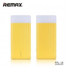 Remax Flashlight 10000mAh Dual USB Ports Portable Universal External Battery Power Bank - Yellow
